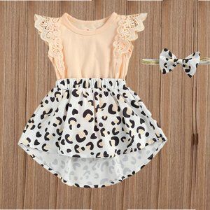 Leopard Lace Dress Wild One Easter Girl Outfit Clothes Animal Kingdom Birthday